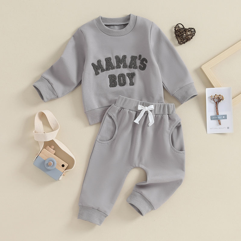 2025 Lorrainian 0-3Y Newborn Toddler Baby Boy Fall Winter Outfits Letter Crewneck Sweatshirt Casual Pants Set 2Pcs Clothes