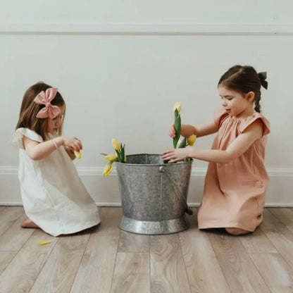 Summer Toddler Baby Girls Dress Cotton Simple Girls Home Dress Solid Children Dresses Casual Kids Loose Dresses Clothing