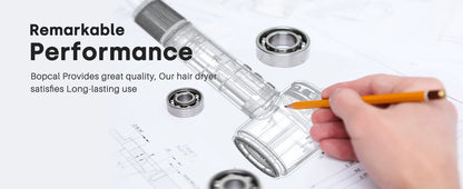 Hair Dryer, Negative Ionic Blow Dryer 120000 RPM Brushless Motor 40M/S Fast Drying High-Speed Low Noise Thermo-Control Hairdryer