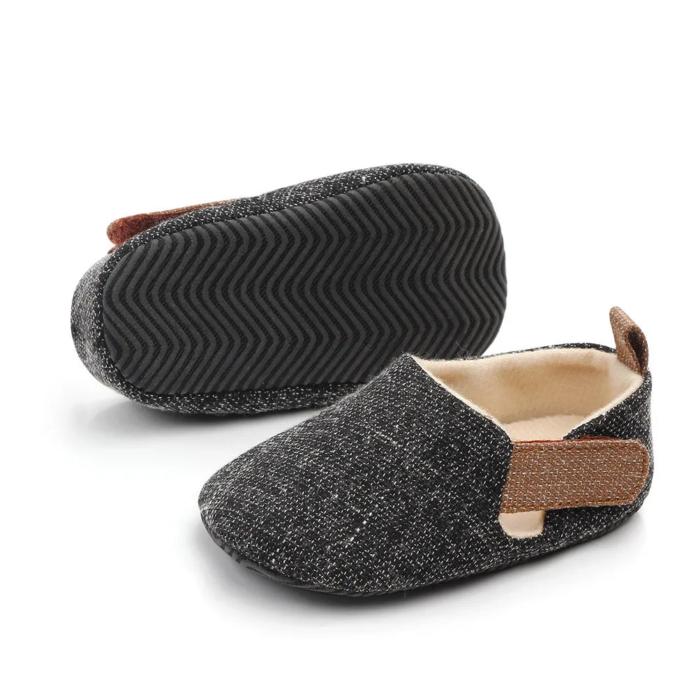 Meckior Casual Baby Boys Girls Shoes Soft Sole Rubber First Walkers Non-slip Solid Color Outdoor Infant Newborns Crib Shoes