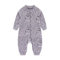 Newborn Baby 2-way Zipper Romper Cotton One-piece suit 0-24 Months Long Sleeve Newborn Baby Pajamas Comfortable Breathable