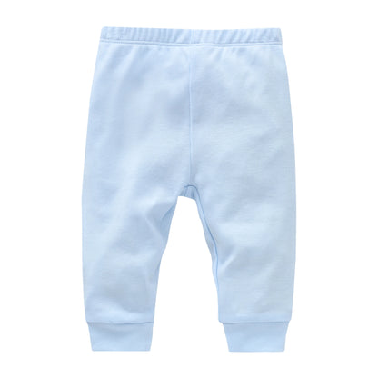 High Quality 100% Cotton Soft Baby Pants Blank Trousers Kids Leggings Plain White Muslin For  0-12 M