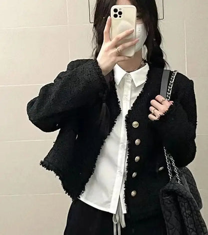 Preppy Bandage Basic White Shirt Women Slim Long Sleeve Cute Top School Uniform Button Down Shirts Blouse Female Polo Neck Lady