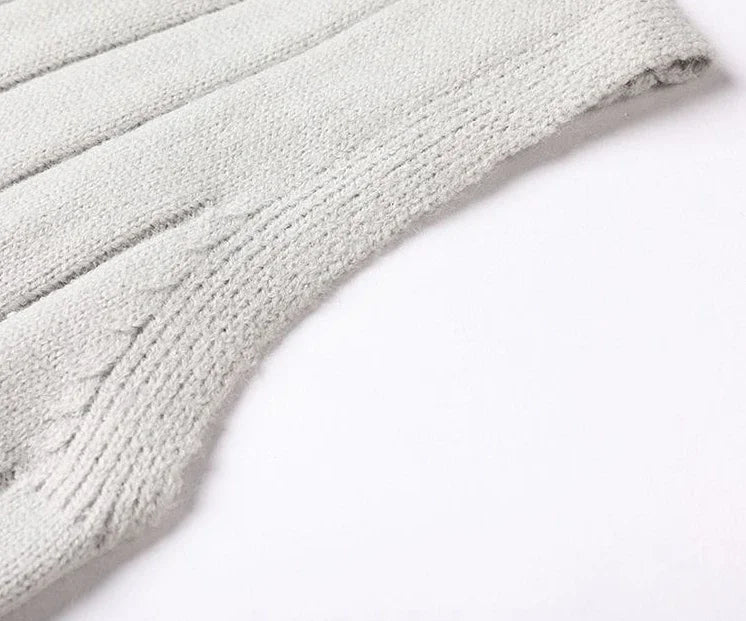 Men's Clothing Icon Knit Sweater Male Sleeveless Striped Waistcoat Vest Beige Heated Korean Style High Quality Replica Street X