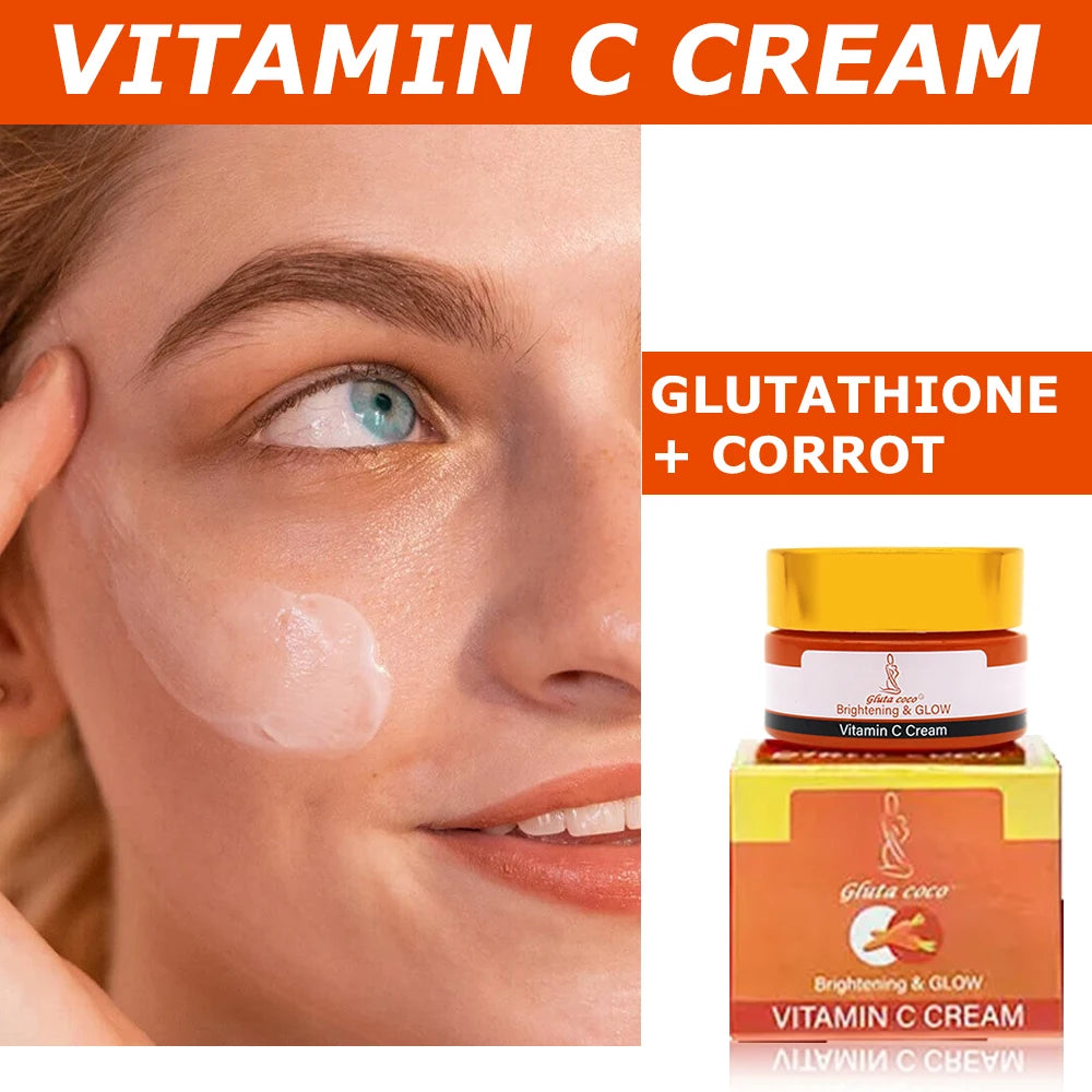 Glut Master GLUTATHIONE+CORROT Skincare Set Lightening Moisturizing Exfoliating Smooth Speedy Glowing skin for Dark Skin Women