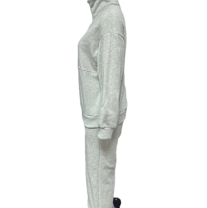 Women's Sports Suits 2025 Autumn Winter Latest Marketing Solid Thick Long Sleeved Zipper Sweatshirt Pants Set Two Piece Set