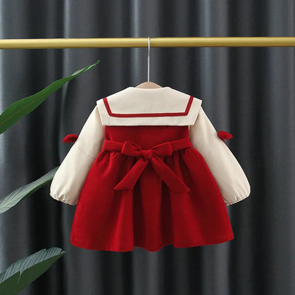 Spring fall 1 year baby's birthday girl's clothes dress for newborn baby girl clothing outside wear waist princess dresses dress