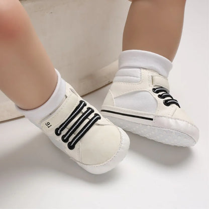 Baby Boy Spring Autumn Casual Flat Leather Shoes 0-18M Newborn Infant Toddler Anti Slip Crib Shoes First Walkers