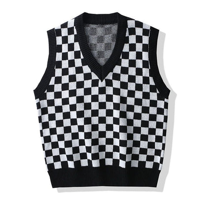 Men Knit Sweater Vest ins sweater vest Korean fashion clothes