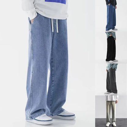 For Men Men Pants Pants Straight Loose Pants Streetwear Fashion Trousers Neutral Jeans Spring Wide Leg Affordable