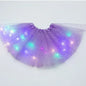 LED Glowing Light  Women Tulle star Skirt Short Tutu Mini Skirt Adult Fancy Ballet Dancewear Party Costume Ball Gown Mini skirt