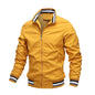 Camel - Men's premium embroidered zippered jacket, casual outdoor sports jacket, fashionable top, spring and autumn, high-quality