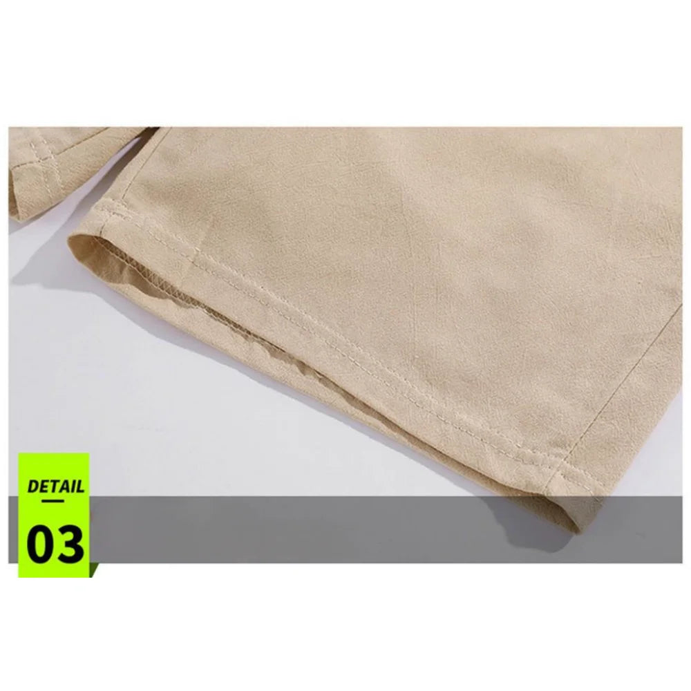 New Men's Cotton Linen Shorts Pants Male Summer Breathable Solid Color Linen Trousers Fitness Streetwear Loose Lace up Bottoms