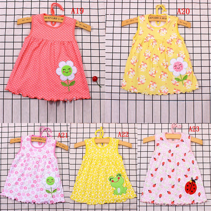 0-24M New born Cotton Flower Sleeveless Dresses Baby Girls Summer Multi Pattern Clothes Kids Princess Dress for 0-2Y Children
