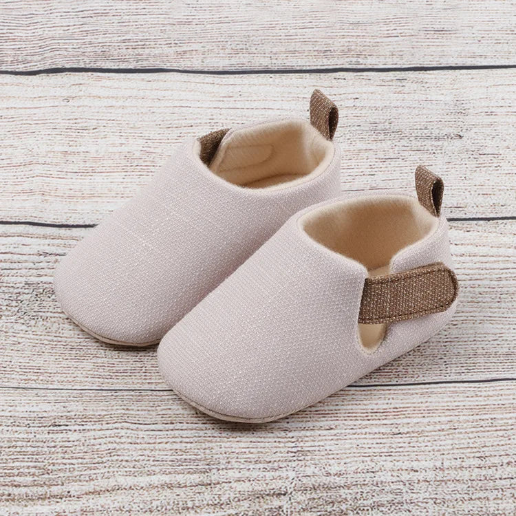 Meckior Casual Baby Boys Girls Shoes Soft Sole Rubber First Walkers Non-slip Solid Color Outdoor Infant Newborns Crib Shoes