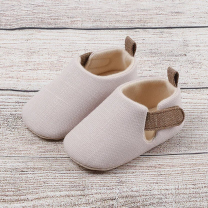Meckior Casual Baby Boys Girls Shoes Soft Sole Rubber First Walkers Non-slip Solid Color Outdoor Infant Newborns Crib Shoes