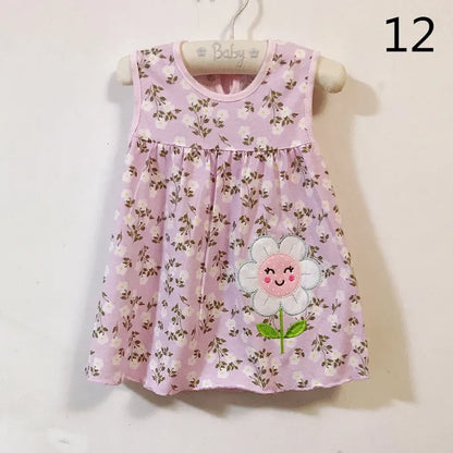 0-24M Newborn Cotton Flower Dresses, Baby Girls Summer Multi Pattern Clothes