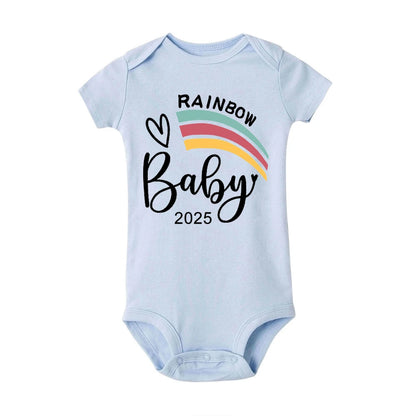 Baby Announcement Coming Soon 2025 Newborn Baby Romper Summer Boys Girls Bodysuit Body Pregnancy Reveal Clothes Toddler Jumpsuit