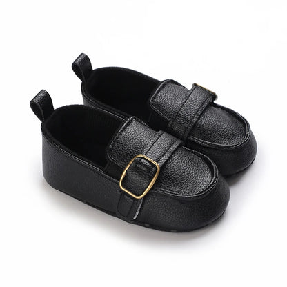 Newborn Baptist Shoes New Leather Gentleman Shoes Anti-slip Soft Bottom Indoor Baby Boys and Girls Casual Shoes Walking Shoes