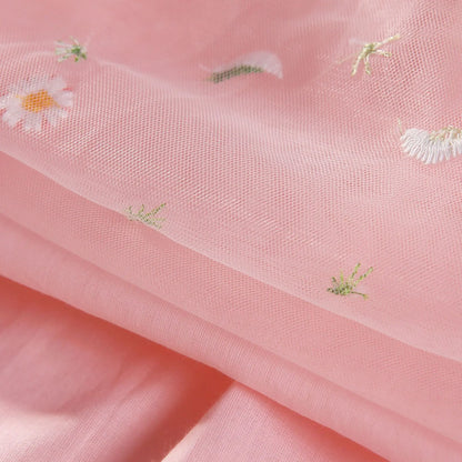 Hot New Baby Girl clothes High Quality Flower Embroidery Halter Mesh Little Girls Dress Cute Baby Dress Sweet Princess Frock