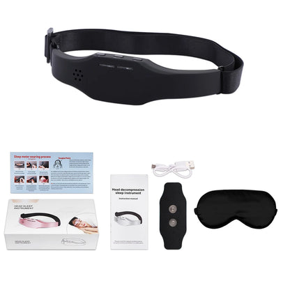Smart Electric Head Massager Sleep Monitor Insomnia Migraine Relief Massage Release with Stress Sleep Therapy Device Sleep Mask