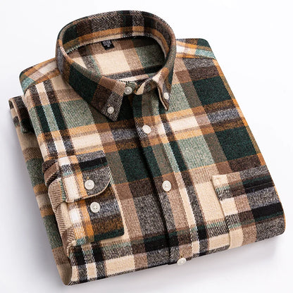 New in shirt plus size 7xl100%cotton long-sleeve shirts for men slim fit casual plain shirt soft kerokan designer plaid clothing