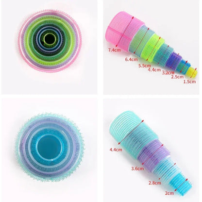 Hair Rollers Self Grip Hook Hair Curlers Heatless Roller Salon Dressing Curlers Jumbo Size Sticky Hair Styling Tools