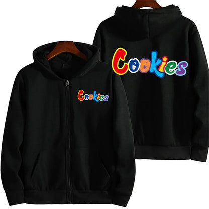 Y2K Zipper Hoodie Hip Hop Letter Print Oversized Hooded Sweatshirt Men Women 2025 New Harajuku Punk Jacket Coat Tops Streetwear