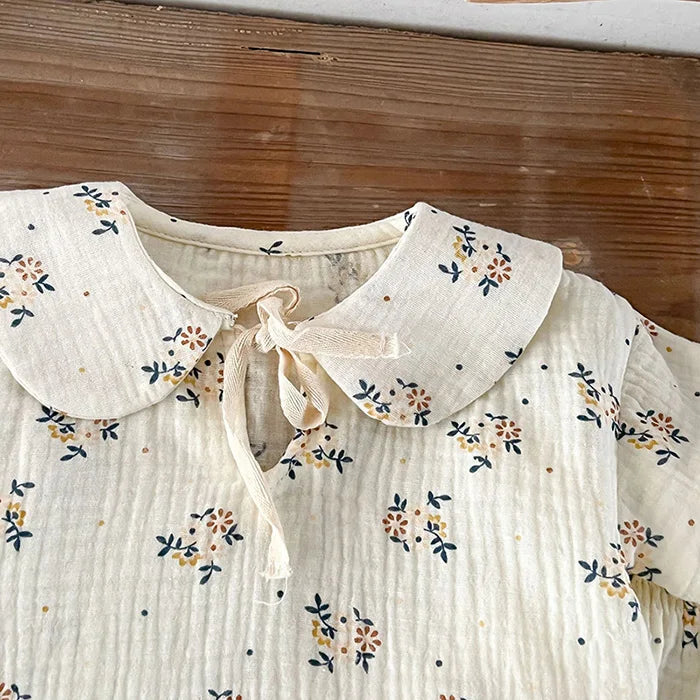 Korean Style Children Clothing Set Short Sleeved Cotton Printed T-Shirt+ Shorts Newborn Baby Girls Clothing Suit For Summer