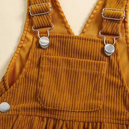 2025 Lorrainian 3-24M Baby Girl Summer Overalls Infant Wide Leg Solid Color Jumpsuit Front Pocket Suspender Pants Outfits