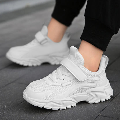 Lightweight Children's Black Sneakers Breathable Mesh for Boys School Casual Walking Shoes Non slip Sport Kids Girl Running Shoe