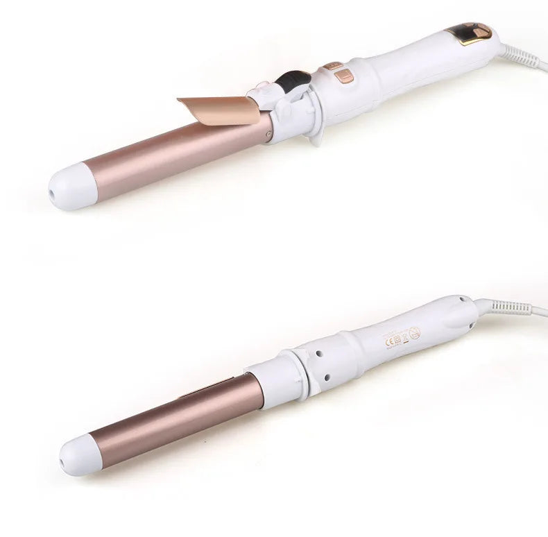 Automatic Hair Curler 1.1inches Rotating Curling Iron with LED Display Fast Heating Curling Wand Hair Curler for Home Travel Use