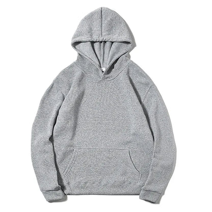 New Fashion Loose Hoodies For Men Spring and Autumn Casual Hooded Sweatshirt Men's Simple Tops Solid Color Thick Clothing Male