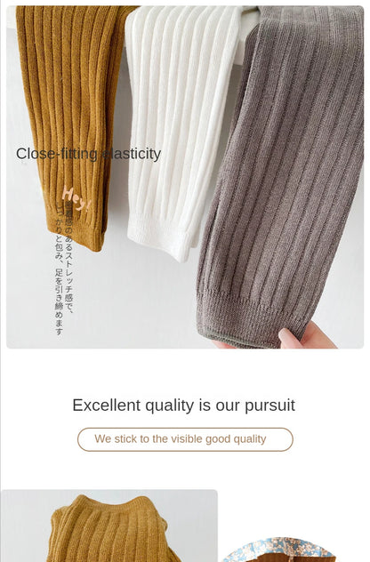 Spring Autumn Baby Pants Newborn Girls Leggings Soild Color Cotton Ribbed Pants Kids Children Leggings 0-6 Years for Girls Boys