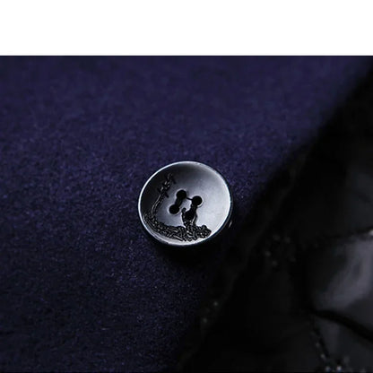 EUR Size S-XXL Autumn Winter Thick Warm Stand-up Collar Woolen Men Coat Business Casual Slim Coat Woolen Jacket Male Windbreaker