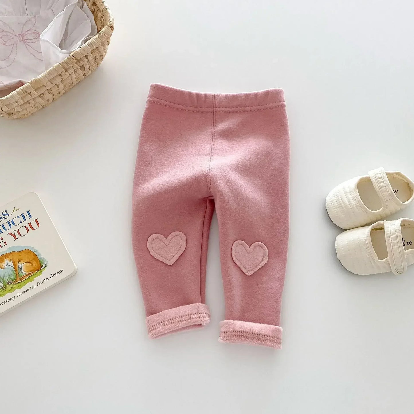 4646 Buy 2pcs Wholesale Baby Pant 2024 Winter New Girls' Leggings Korean Patch Plus Velvet 0-5 Years Baby Pants Trousers