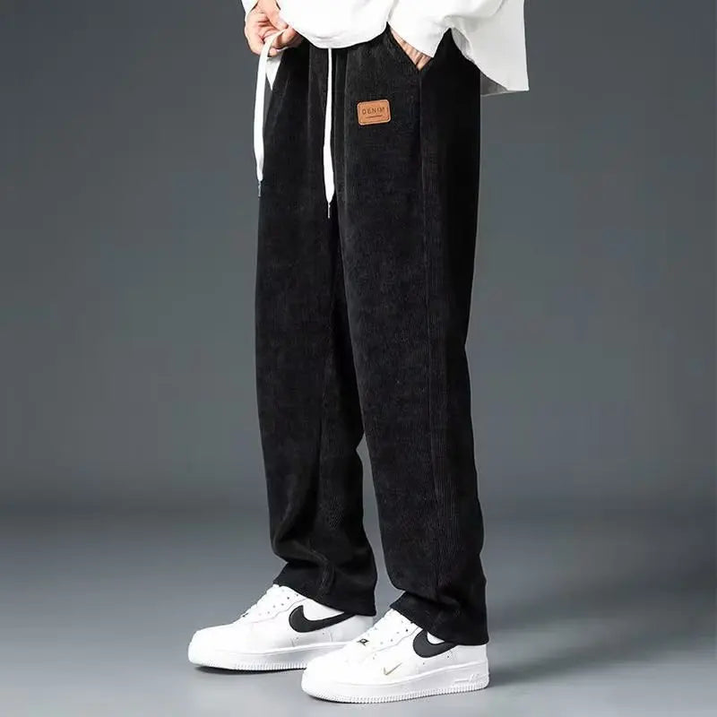 2025 New Design Spring Autumn Straight Sweatpants men baggy pants Men's pants joggers Male Loose Grey Casual Pants for men's