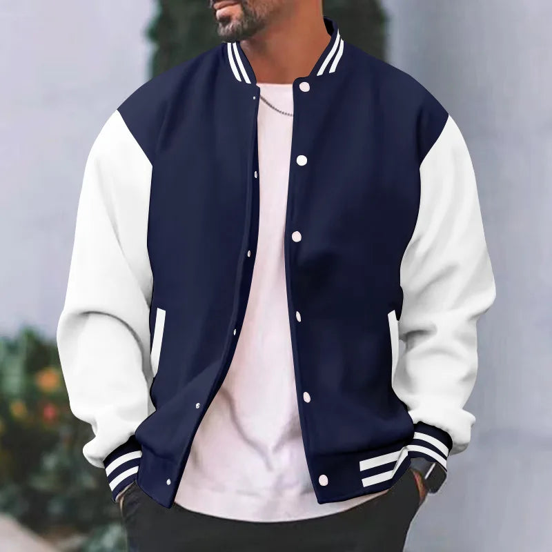 2025 New Loose Trendy Brand Baseball Jersey  Men Fashion Bomber Jacket Men's Casual Plus Size Tops Street Men's overcoat
