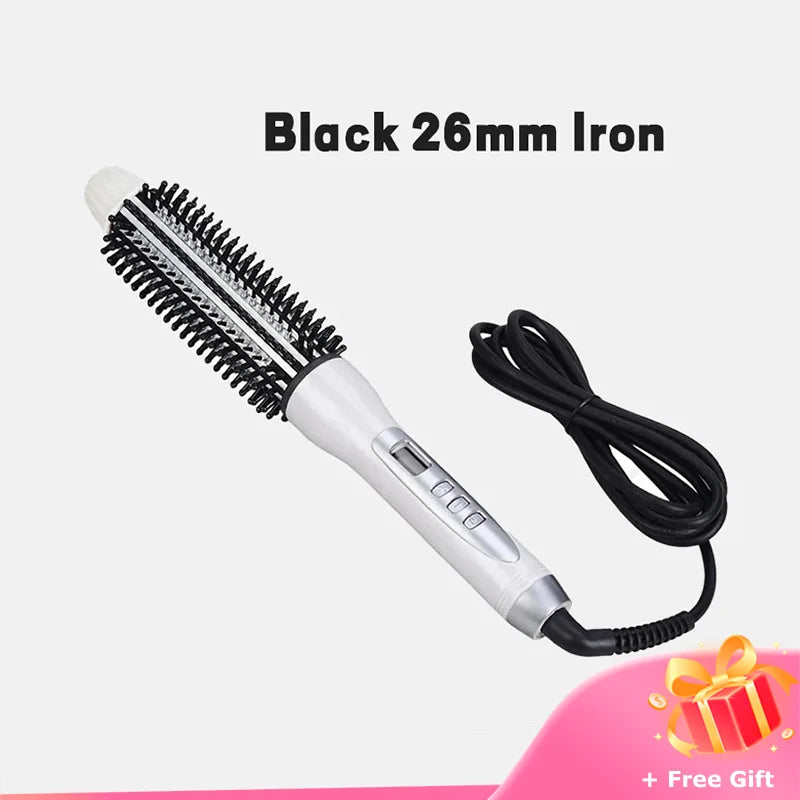 Hair Curler Hot Brush Hair Straightening Electric Brush Curling Iron LCD Display Hair Styling Hair Styling Appliances 22/26/32mm