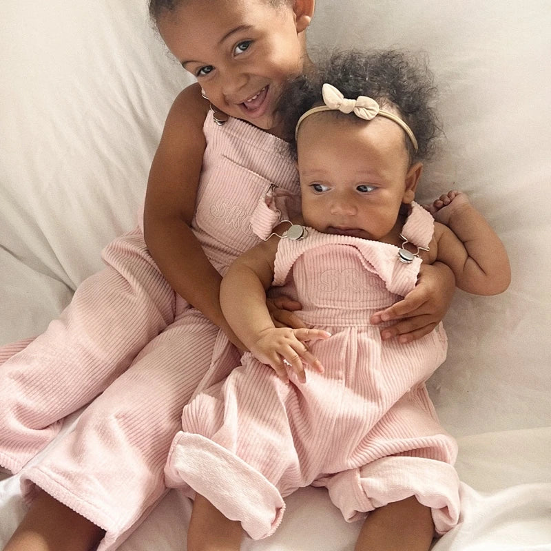 2025 Lorrainian 3-24M Baby Girl Summer Overalls Infant Wide Leg Solid Color Jumpsuit Front Pocket Suspender Pants Outfits