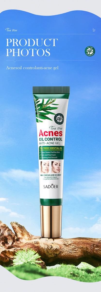 SADOER Tea Tree Acne Removing Cream Facial skincare Oil Control Face Gel Creams Hydrating Moisturizing Facial Cream Skin Care