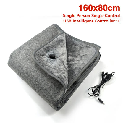 Electric Heating Blanket 80cmx160cm 150x160cm Electric Heated Carpets Pad Thickening Car Bed Mattress Body Warmer Heated Blanket