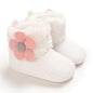 2025 Baby Autumn Winter Boots Baby Girl Boys Winter Warm Shoes Solid Fashion Toddler Fuzzy Balls First Walkers Kid Shoes 0-18M