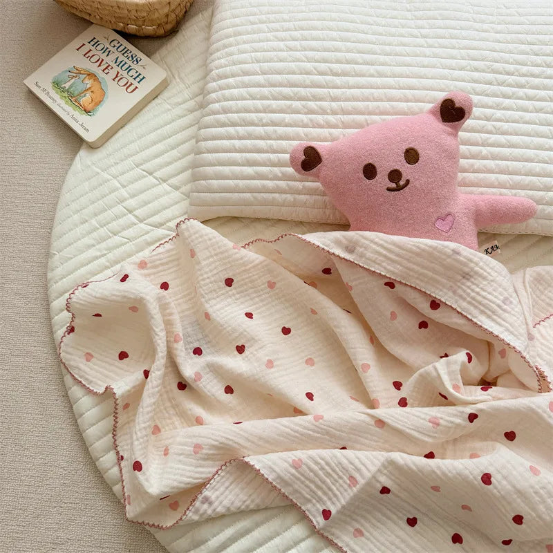 Newborn Baby Blanket For Boys Girls Baby Swaddle Wrap Floral Infant Receiving Blanket Bedding Crib Quilt Baby Stuff 100cm