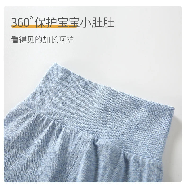 Summer Spring Newborn Baby Boys Girls Cotton High Waist Footed Pants Censual Leggings with Feet  Pajama Trouser Panty hose 0-12m