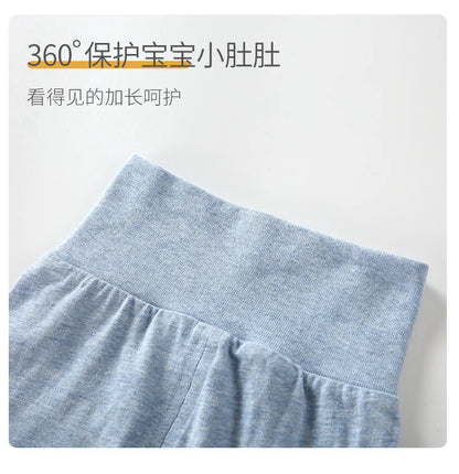 Summer Spring Newborn Baby Boys Girls Cotton High Waist Footed Pants Censual Leggings with Feet  Pajama Trouser Panty hose 0-12m