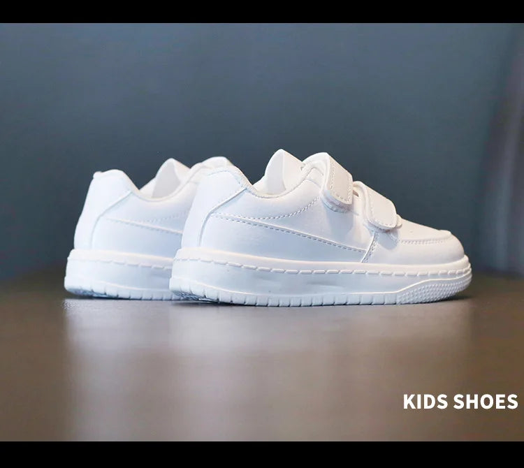 Autumn Kids White Sneakers Leisure Soft Bottom Fashion Boys Girls Sport Shoes All-match Children Trainers Non-slip Running Shoes