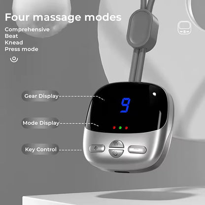 Smart TENS+EMS Electric Neck Massager with Micro-Current Portable Hot Compress for Cervical Spine Shoulder And Neck Pain Relief