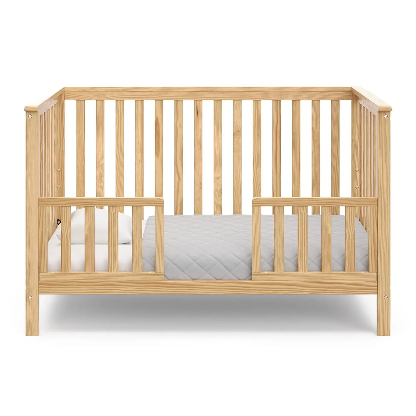4-in-1 Convertible Crib (Natural) - Converts to Daybed, Toddler Bed, and Full-Size Bed, Fits Standard Full-Size Crib Mattress, A