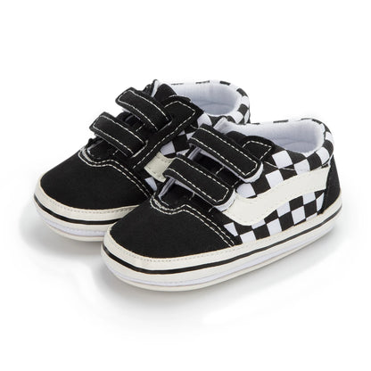 Meckior New Baby Canvas Sneakers Anti-slip Soft Plaid Baby Boy Girl Shoes Newborns First Walkers Infant Baby Unisex Casual Shoes